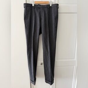Alexander x Gianfranco Conti Italy 100% Virgin Wool Trousers Charcoal 34x32